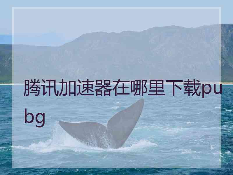 腾讯加速器在哪里下载pubg 腾讯加速器在哪里下载pubg