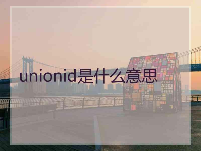 unionid是什么意思