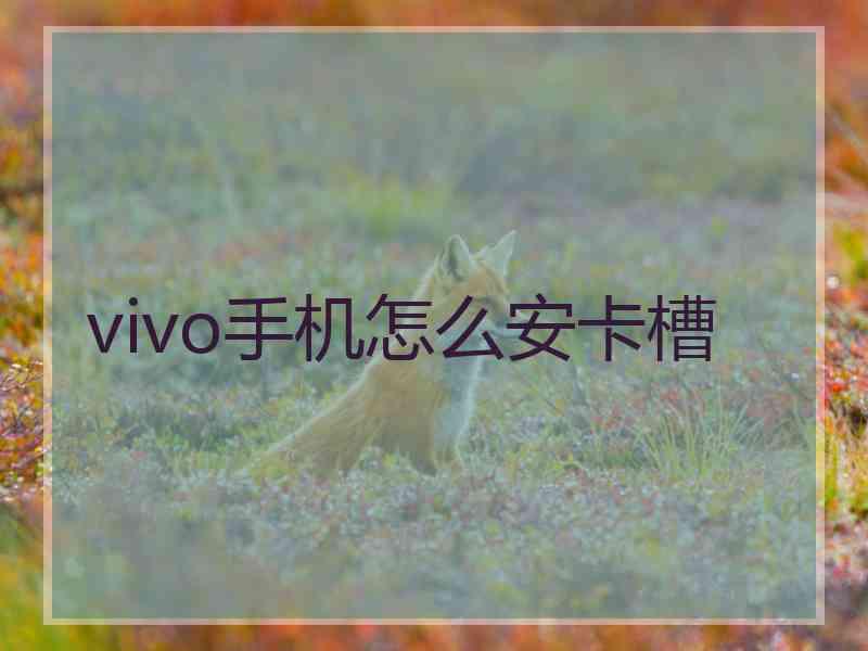 vivo手机怎么安卡槽