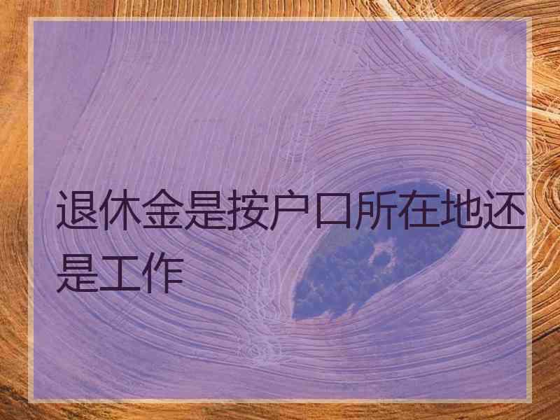 退休金是按户口所在地还是工作