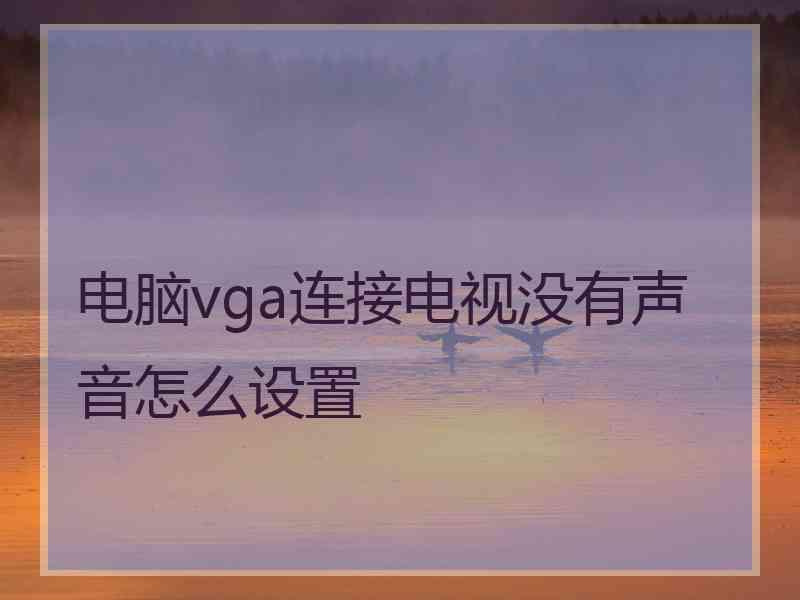 电脑vga连接电视没有声音怎么设置