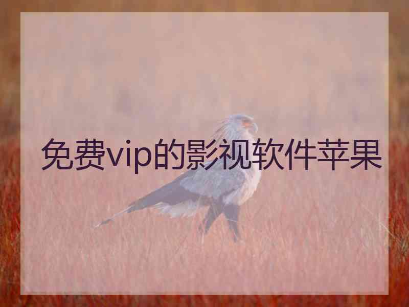 免费vip的影视软件苹果