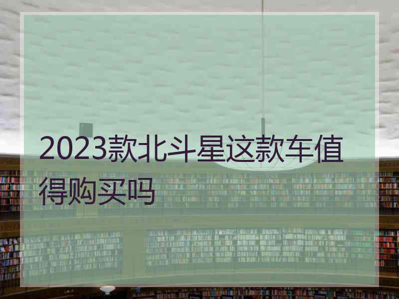 2023款北斗星这款车值得购买吗