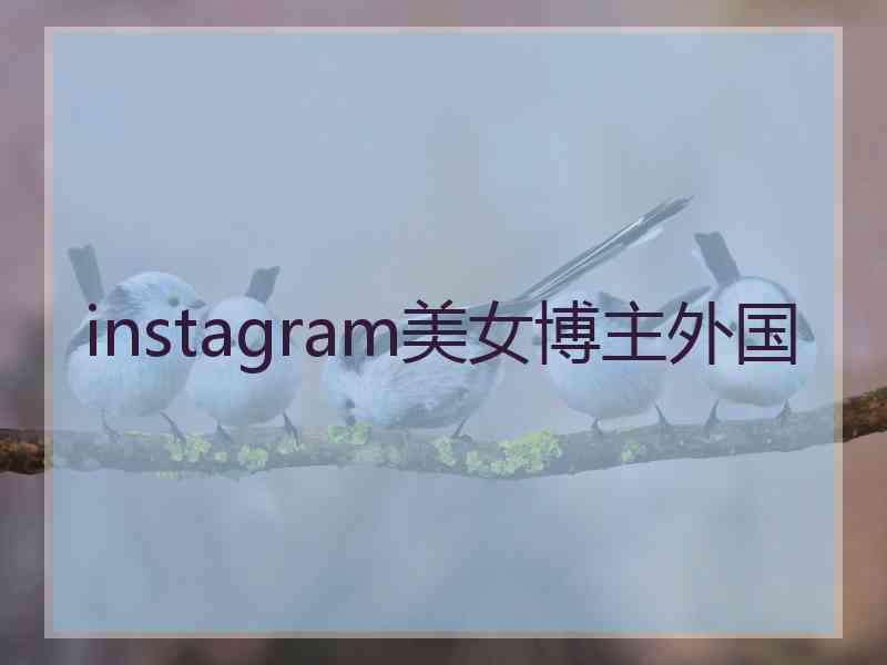 instagram美女博主外国