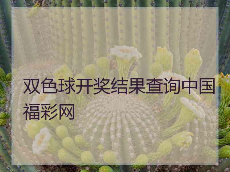 双色球开奖结果查询中国福彩网