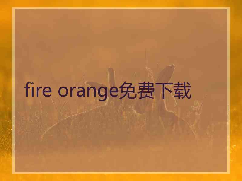 fire orange免费下载