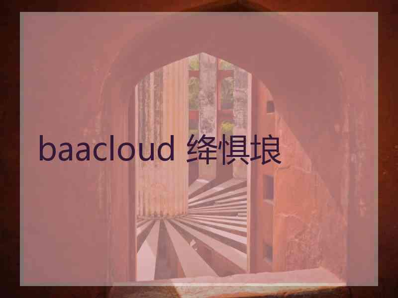 baacloud 绛惧埌