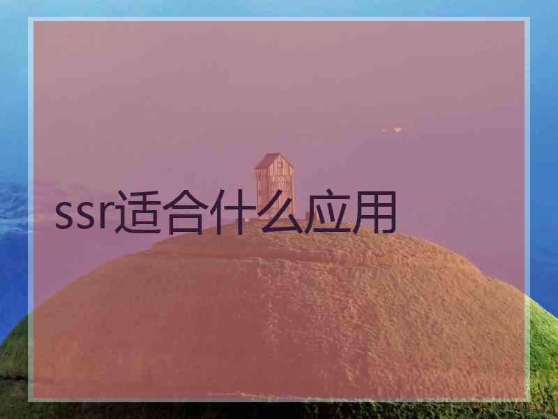 ssr适合什么应用