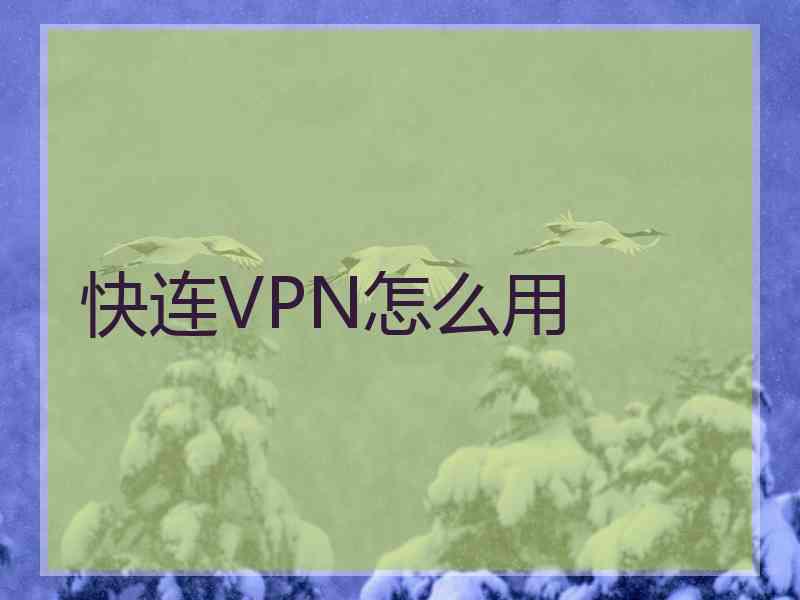 快连VPN怎么用