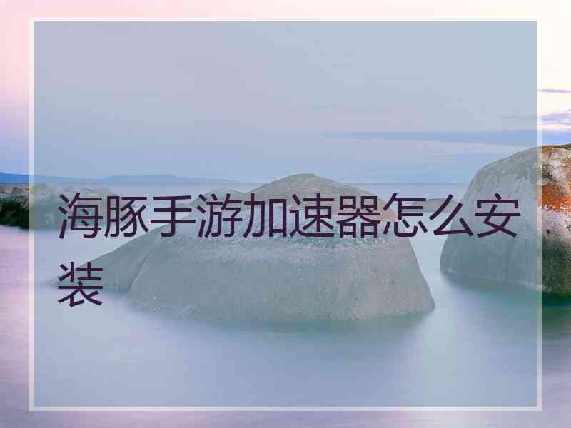 海豚手游加速器怎么安装