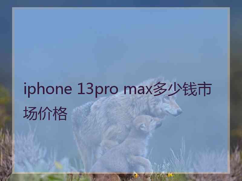 iphone 13pro max多少钱市场价格