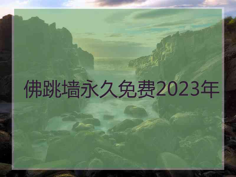 佛跳墙永久免费2023年