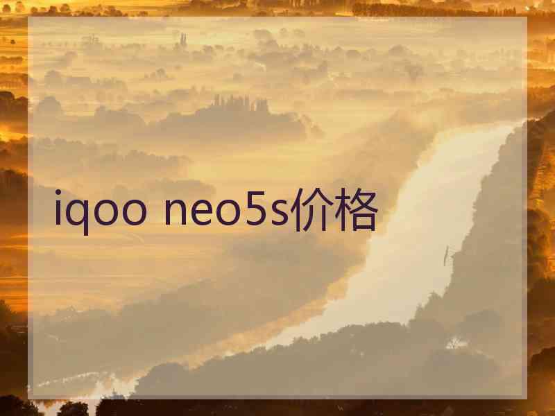 iqoo neo5s价格