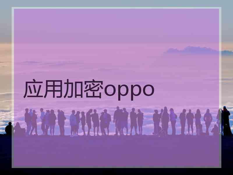 应用加密oppo