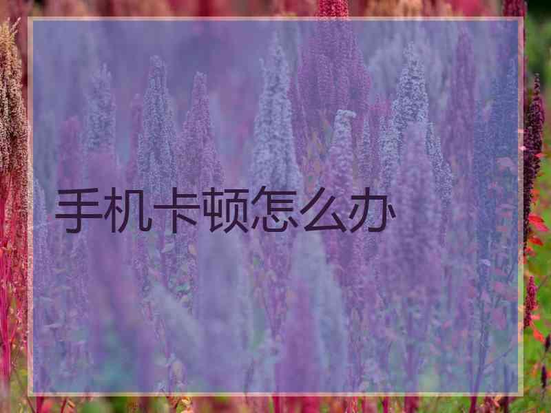 手机卡顿怎么办