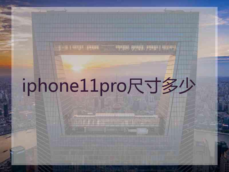 iphone11pro尺寸多少