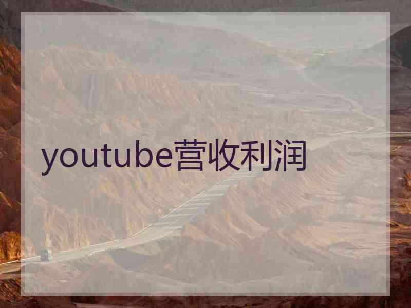 youtube营收利润