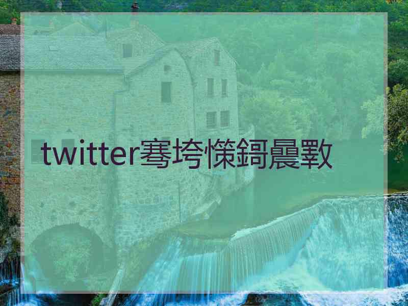 twitter骞垮憡鎶曟斁