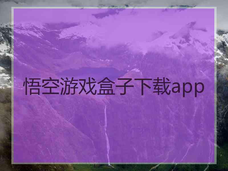 悟空游戏盒子下载app