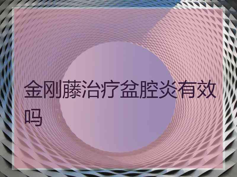 金刚藤治疗盆腔炎有效吗