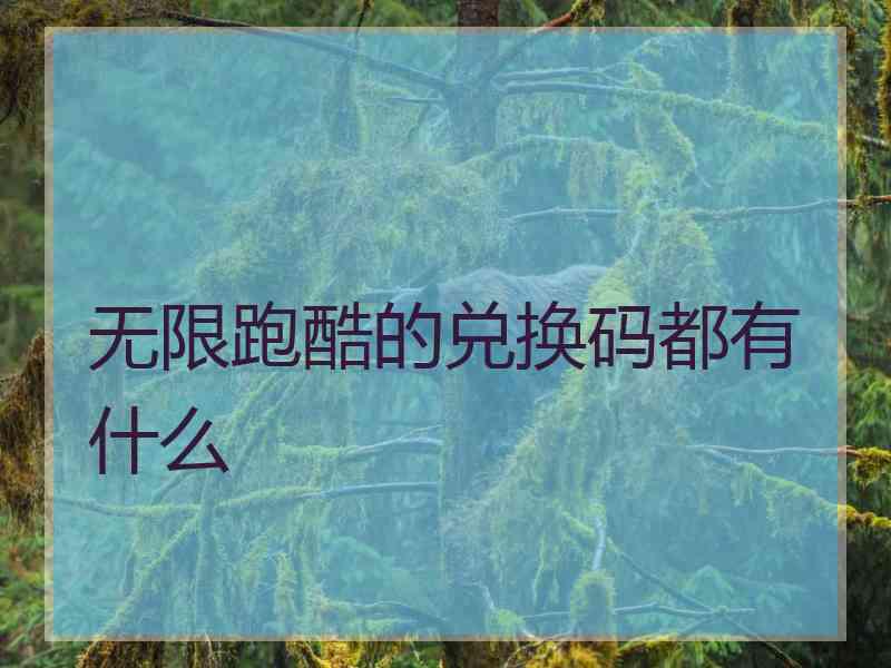 无限跑酷的兑换码都有什么