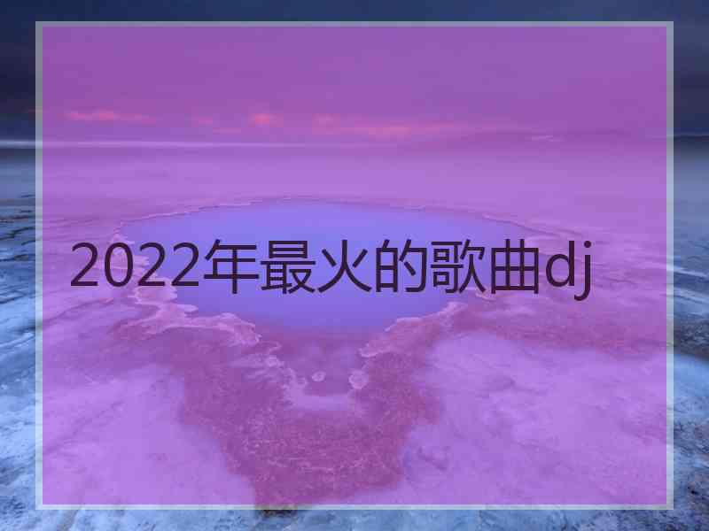 2022年最火的歌曲dj