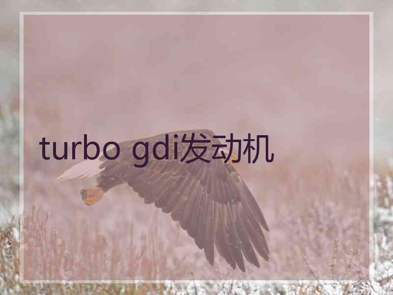 turbo gdi发动机