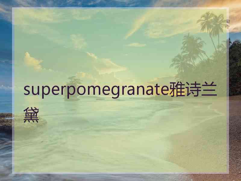 superpomegranate雅诗兰黛