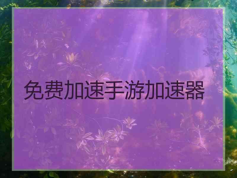 免费加速手游加速器