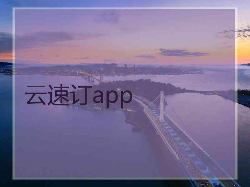 云速订app