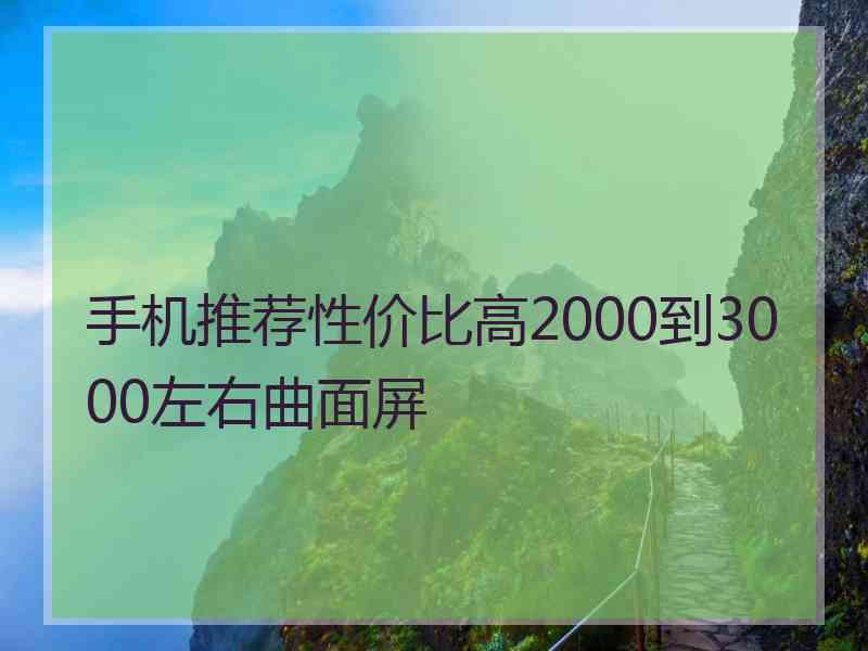 手机推荐性价比高2000到3000左右曲面屏