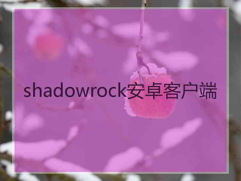 shadowrock安卓客户端