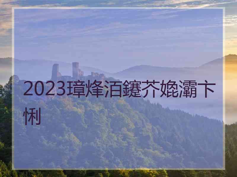 2023璋烽洦鑳芥嫓灞卞悧