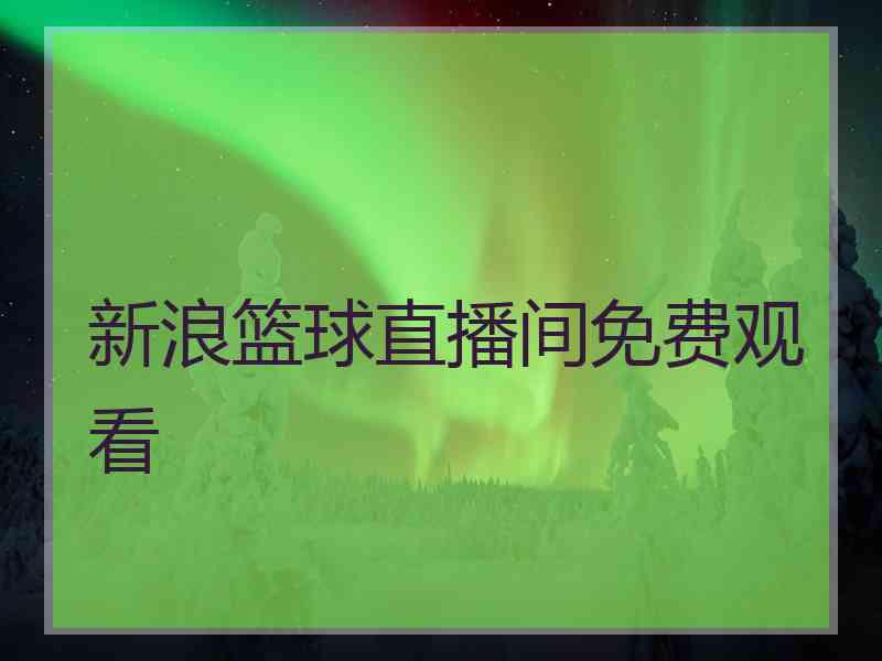 新浪篮球直播间免费观看