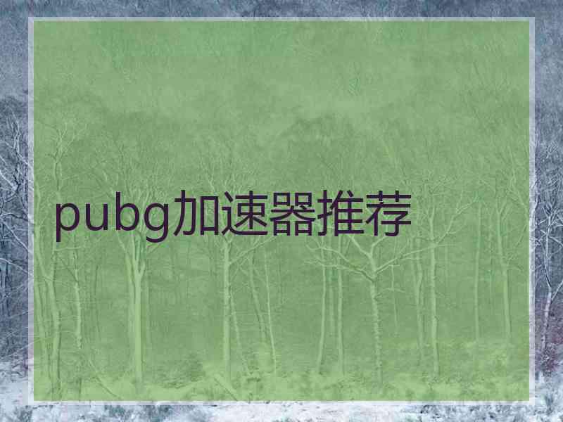 pubg加速器推荐