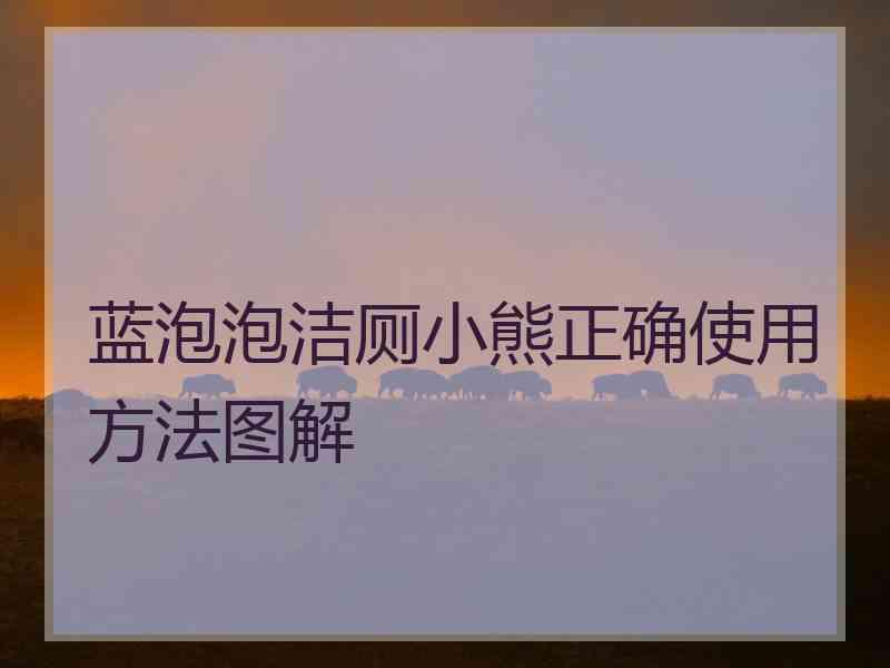 蓝泡泡洁厕小熊正确使用方法图解