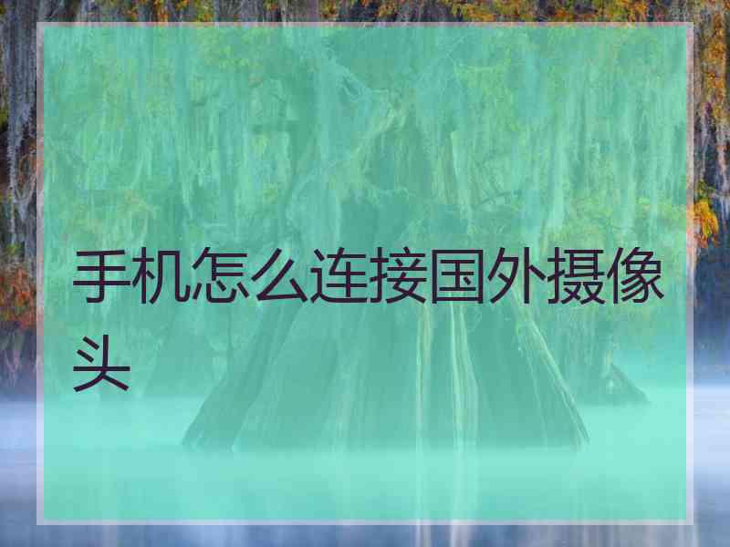 手机怎么连接国外摄像头