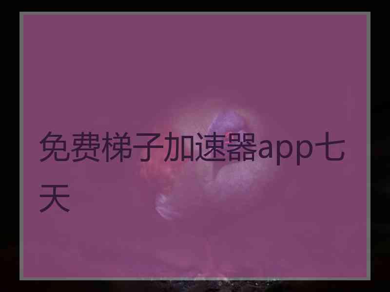 免费梯子加速器app七天