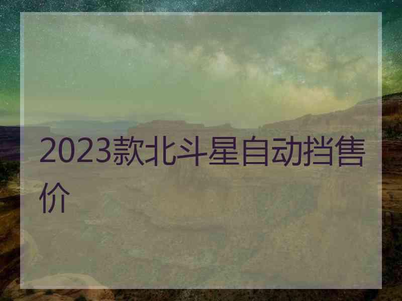 2023款北斗星自动挡售价