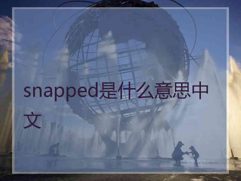 snapped是什么意思中文