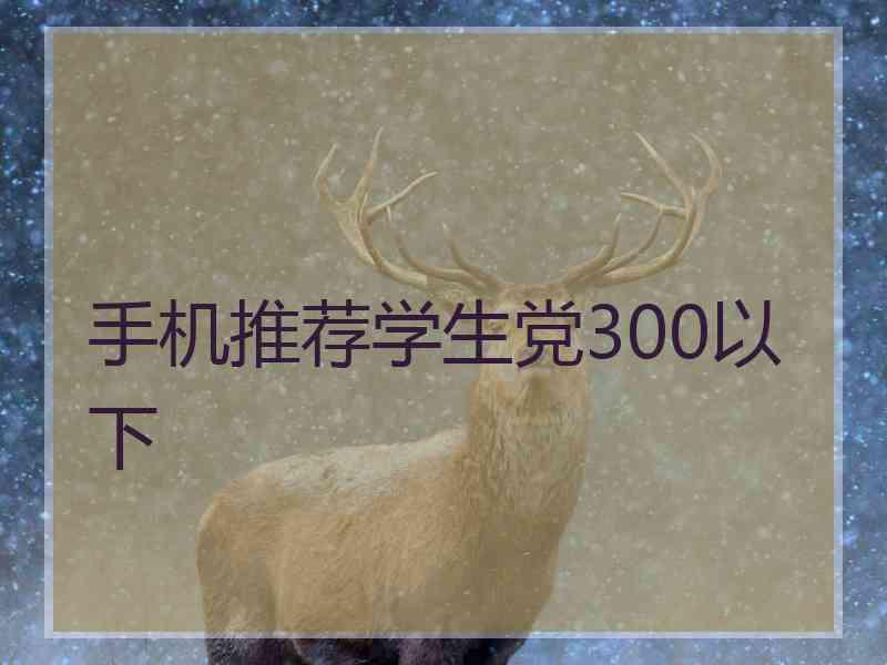 手机推荐学生党300以下