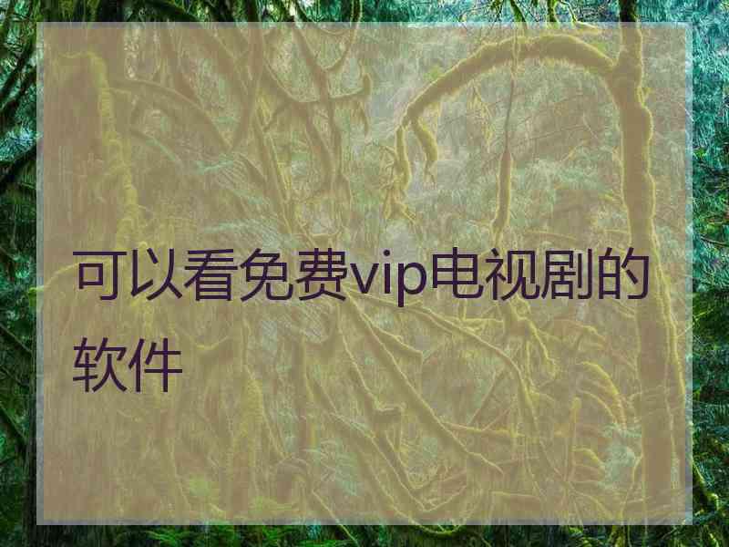 可以看免费vip电视剧的软件