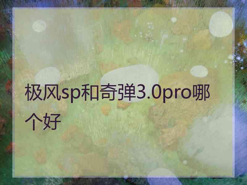 极风sp和奇弹3.0pro哪个好