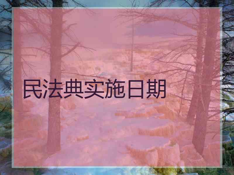 民法典实施日期