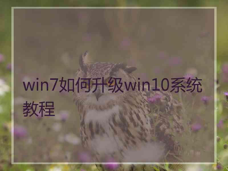 win7如何升级win10系统教程