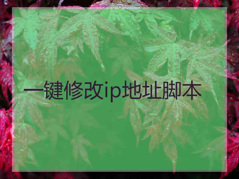 一键修改ip地址脚本