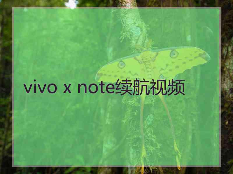 vivo x note续航视频