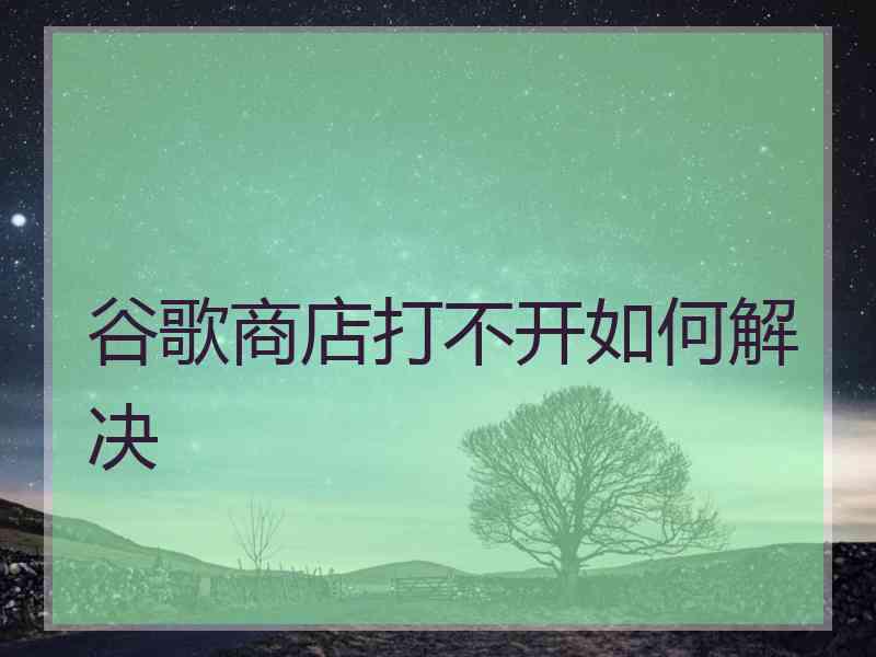 谷歌商店打不开如何解决