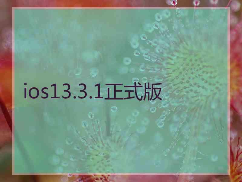 ios13.3.1正式版