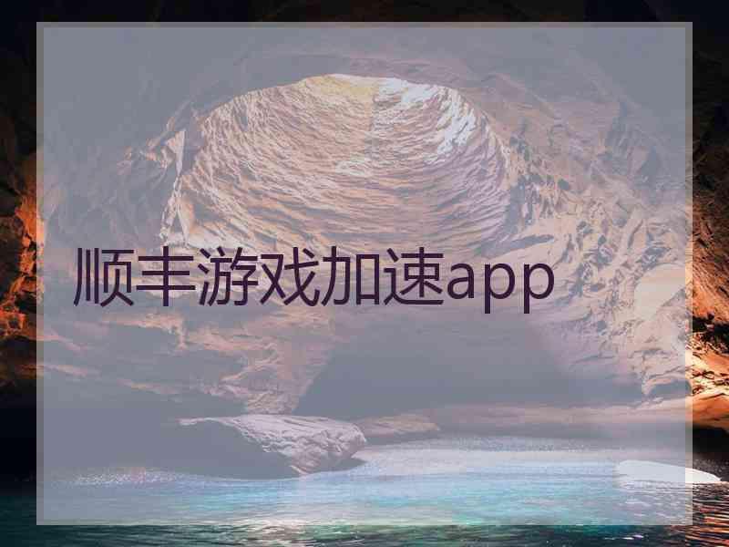 顺丰游戏加速app